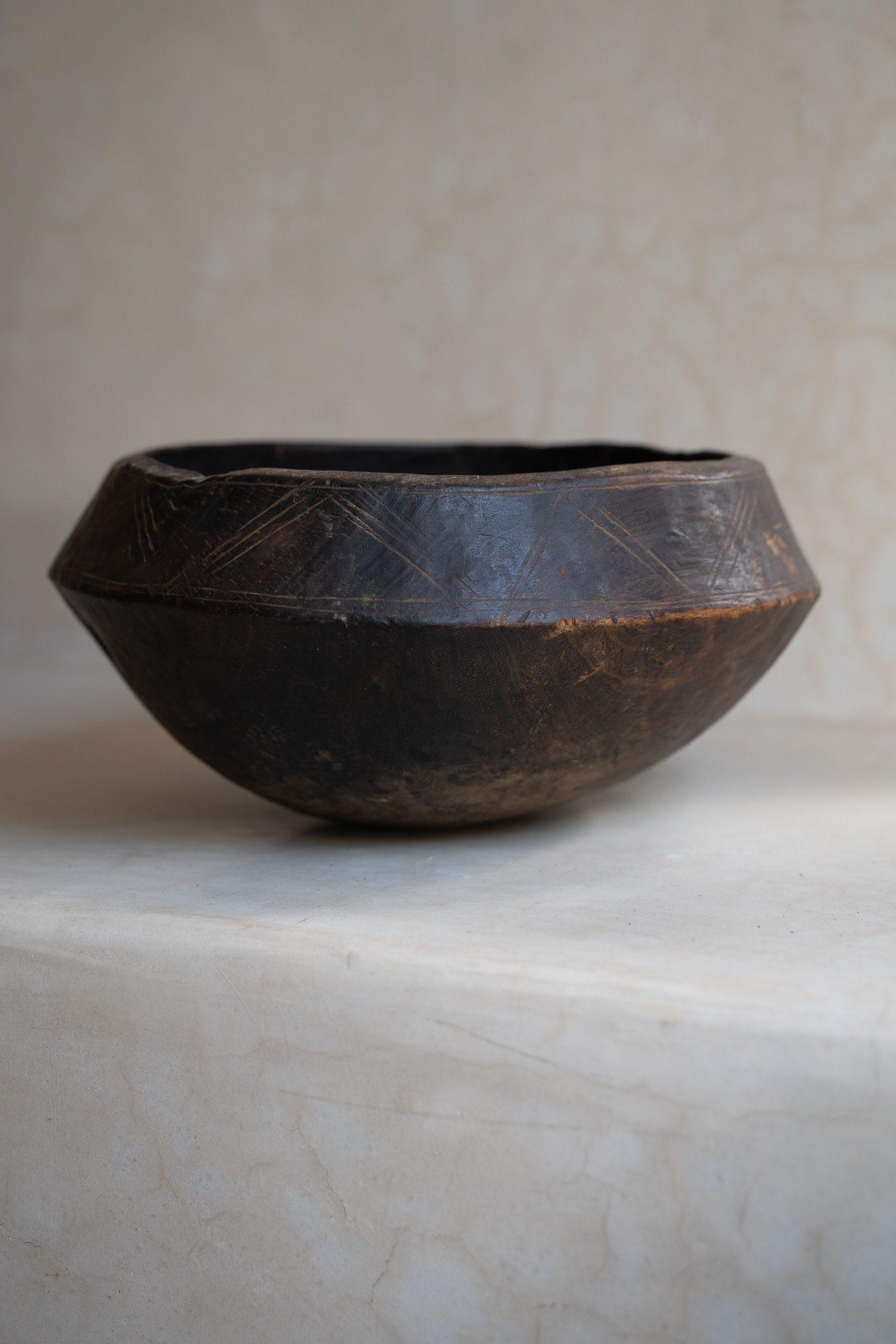 Timeless Hand-Carved Wooden Bowl